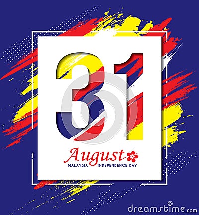 31 August - Malaysia Independence Day Vector Illustration